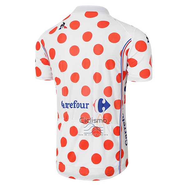 Tour DE Francia Ropa Ciclismo Culotte Corto 2017 Hombre Mangas Cortas Blanco y Rojo
